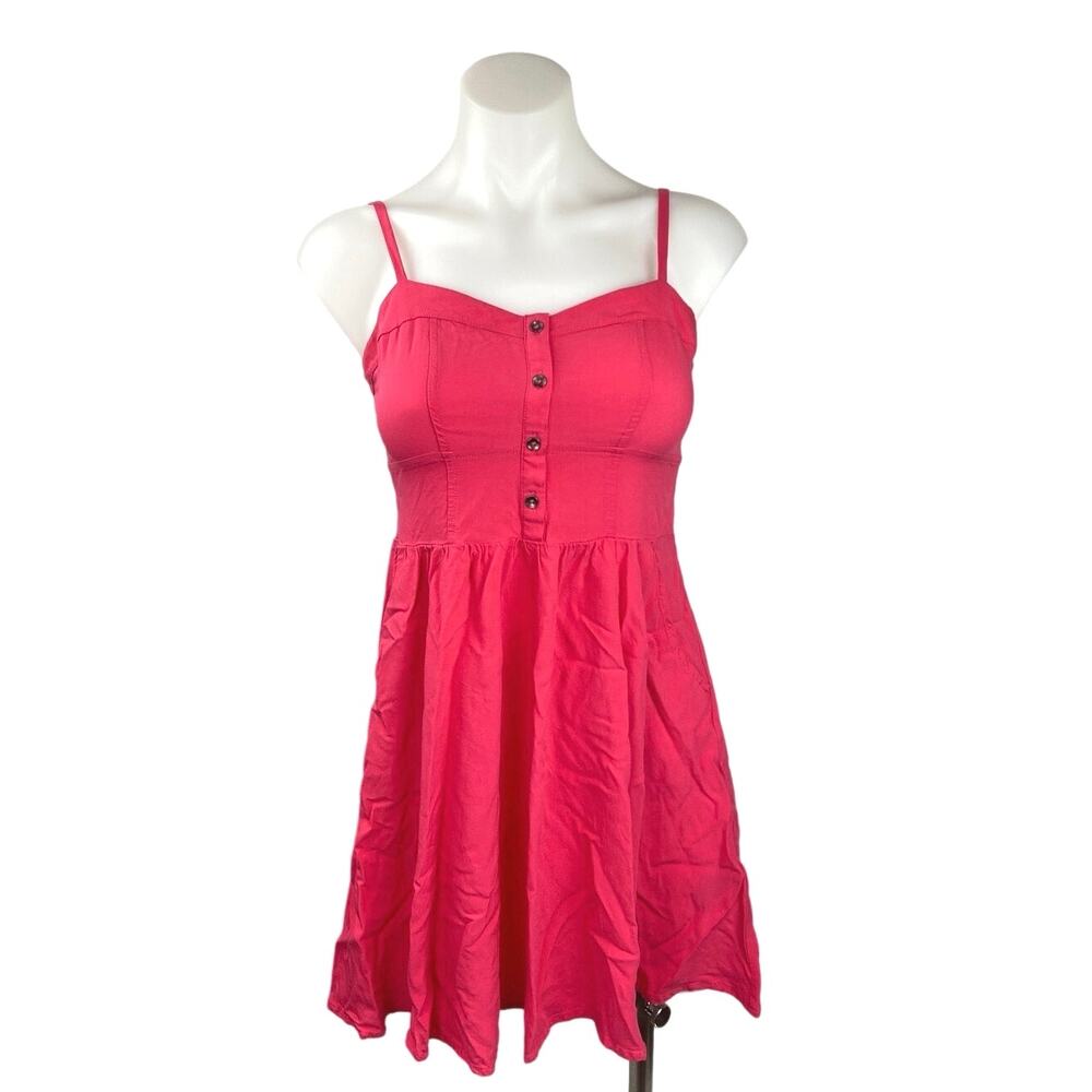 Express Pink Sleeveless Spaghetti Strap Fit & Flare A Line Mini Summer Dress XS